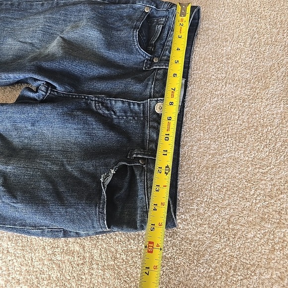 Nine Planet Jeans Wide Leg Dark Wash Size 13 With Embellished Back Pockets - Picture 12 of 16